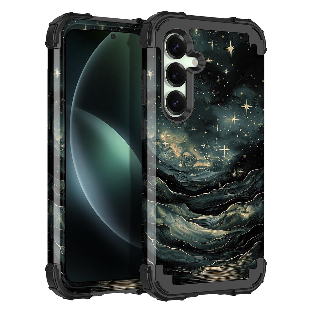 LONTECT Galaxy S25 Plus Glow Dark Rugged Shockproof Phone Case Hard PC Soft