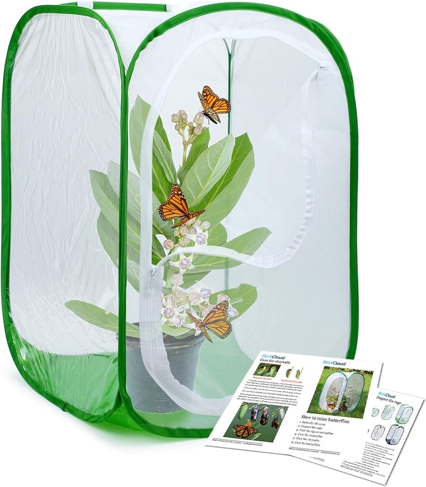 Collapsible Butterfly Enclosure with Easy Clean Polyester Bottom – 15.7”