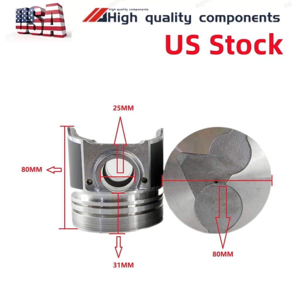 compatible for Kubota D1403 Engine STD Overhaul Kit 3PCS connecting rod