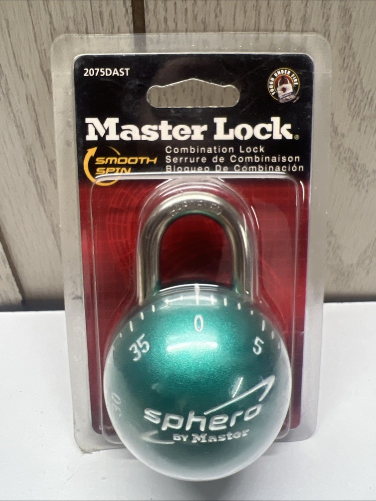 Master Lock Sphero by Master Smooth Spin Combination Lock Padlock 2075DAST