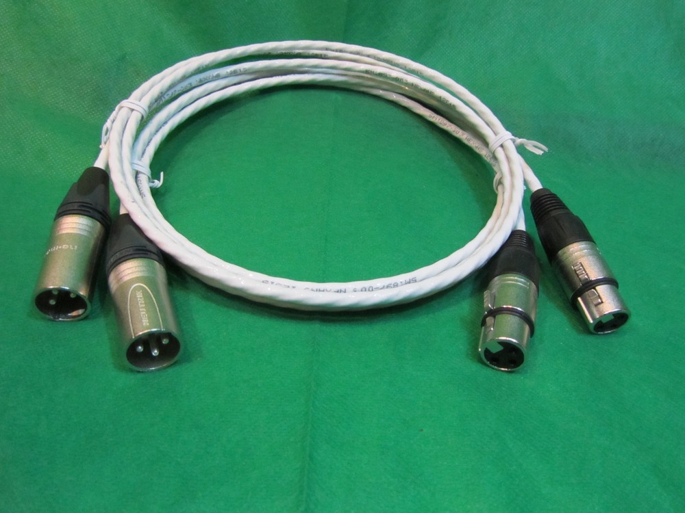 4 FT SILVER PLATED MIL-SPEC MIC BALANCED XLR INTERCONNECT FOR KRELL AMPLIFIERS.