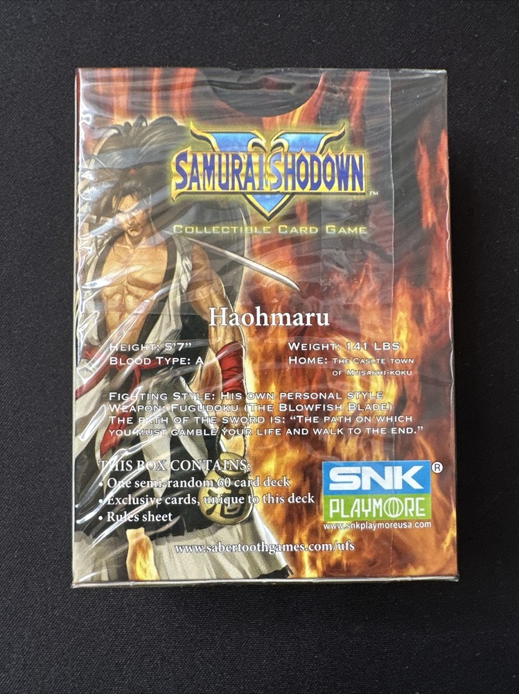 UFS Samurai Shodown V Haohmaru Starter Deck 2006 Universal Fighting System