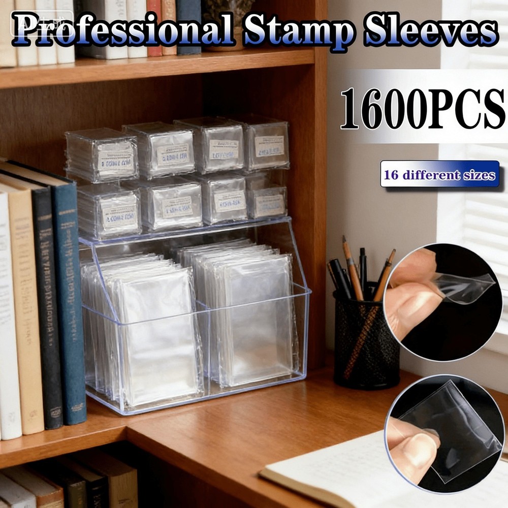 16-Multi-Size OPP Stamp Bags | 100Pcs/Bag | Lightweight Clear Storage