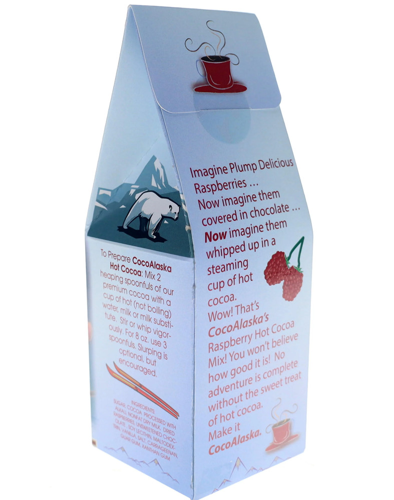 Raspberry Hot Cocoa, Alaskan Chocolate CocoAlaska 6 oz.