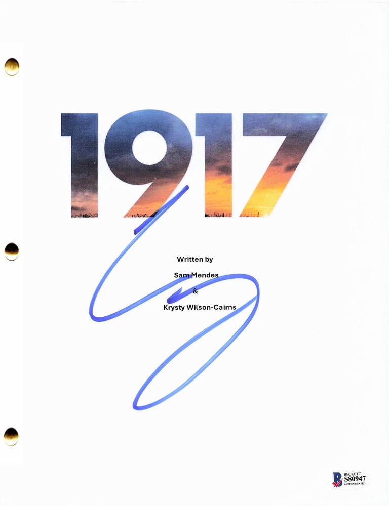 GEORGE MACKAY SIGNED AUTOGRAPH 1917 FULL SCRIPT BECKETT BAS