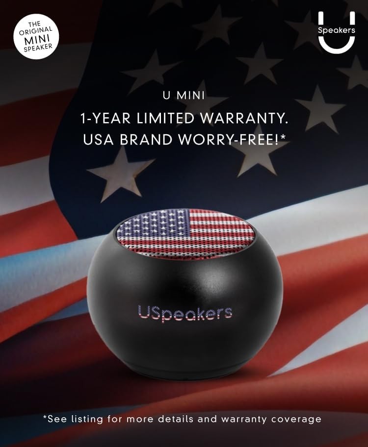 U Speakers Mini Bluetooth Speaker with Mic | Small Red, White and Blue
