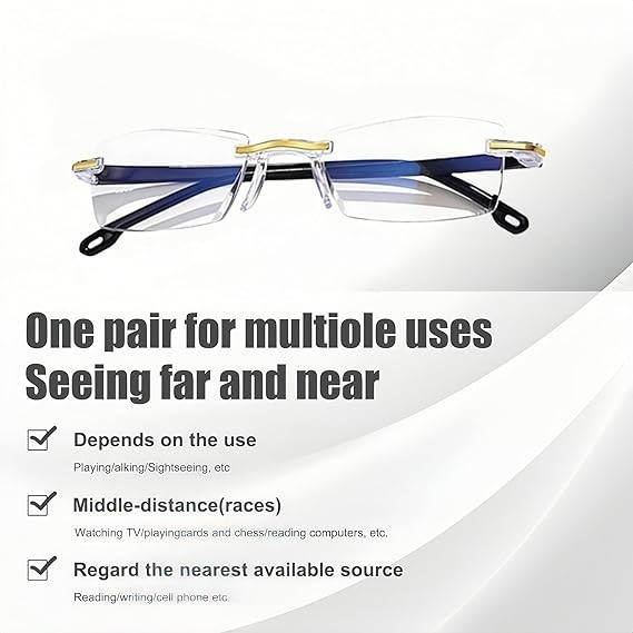 2pcs auto-focus glasses,adaptive blue light blocking reading glasse,clear vision