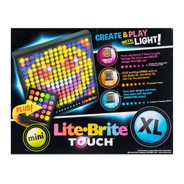 Lite-Brite Touch XL & Mini Touch Combo Pack, 2-player Create, Play, and Animate