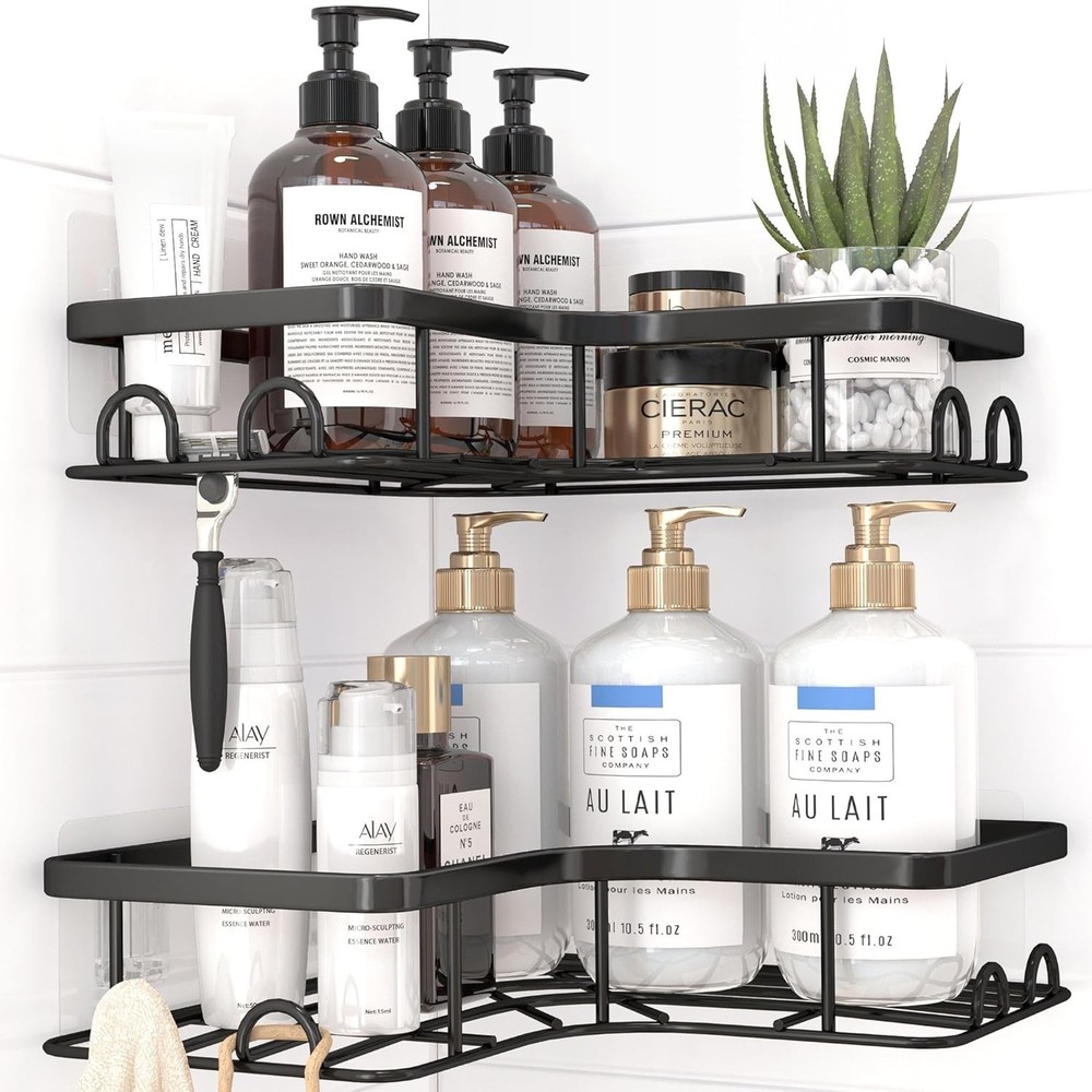 Corner Shower Caddy - 2 Pack, Adhesive Shower Organizers, Rustproof Stainless...