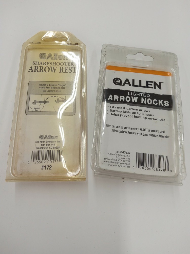 ALLEN LIGHTED ARROW NOCKS, & ARROW REST (NEW)