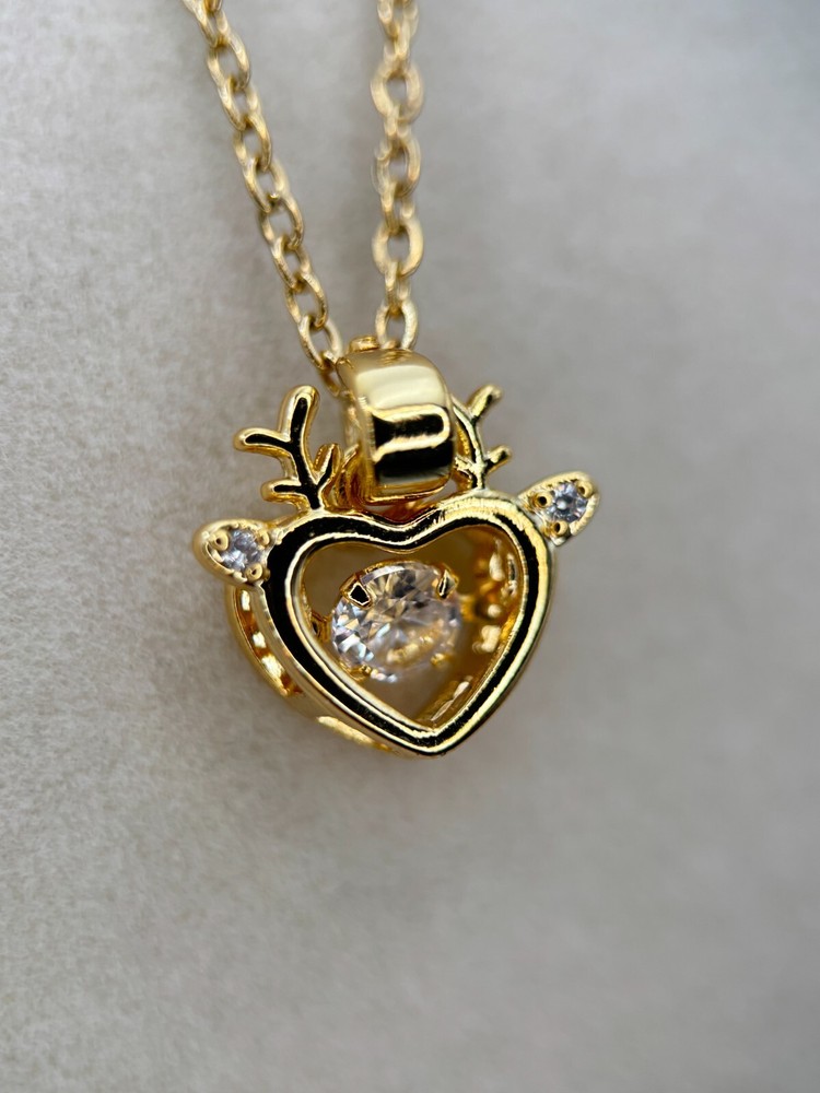 Fifth Ave Gold Rhinestone Pendant Necklace