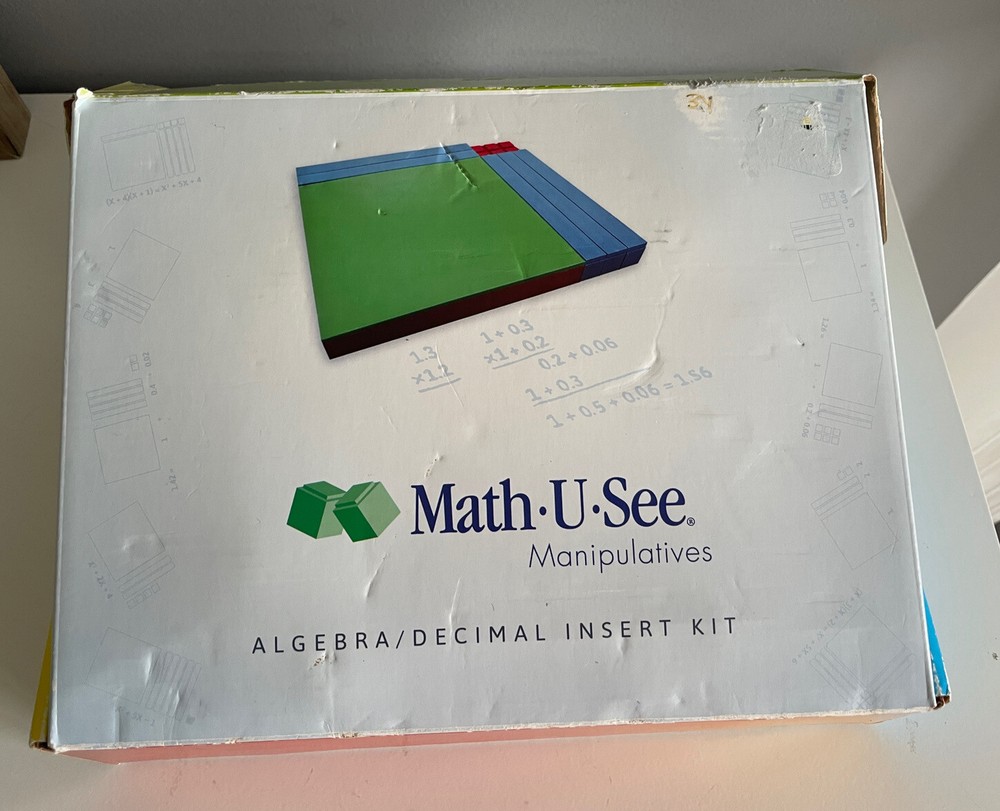Math U See Manipulatives Math Algebra Decimal Insert Kit Blocks w/EXTRA PIECES!