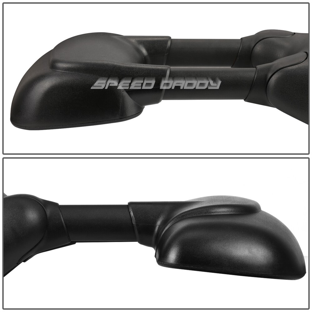 FOR 03-14 FORD E150 E250 ECONOLINE MANUAL EXTENDABLE SIDE TOW TOWING MIRROR PAIR