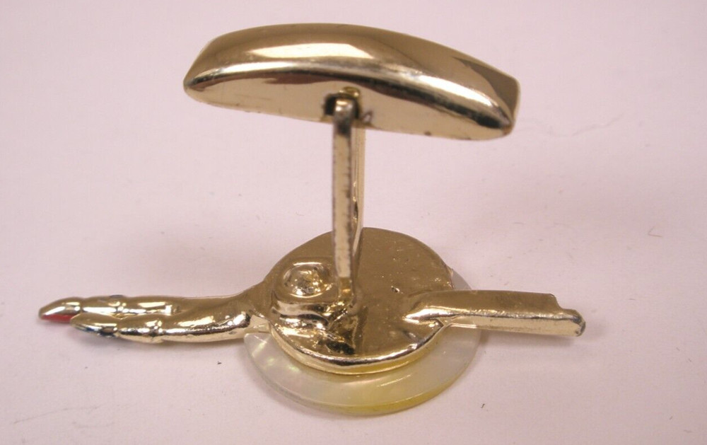 Painters Pallet & Brushes SINGLE Vintage Cuff Link replace lost/broken zh17