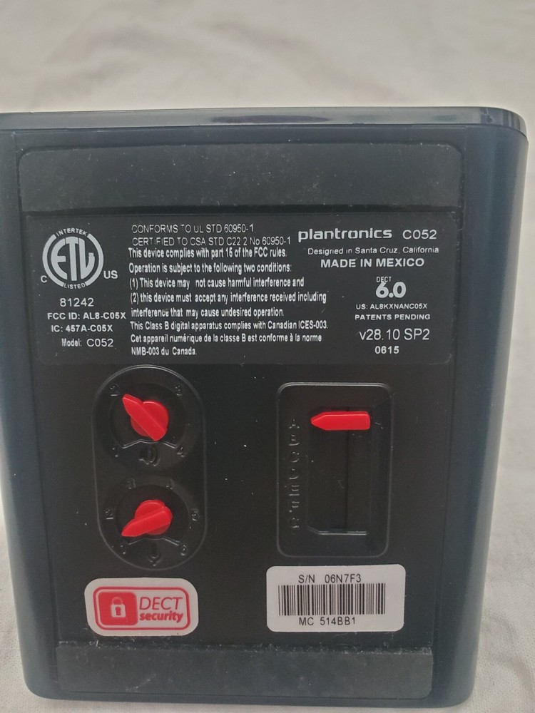 Plantronics - C052 - Wireless Headset Base (No Headset)