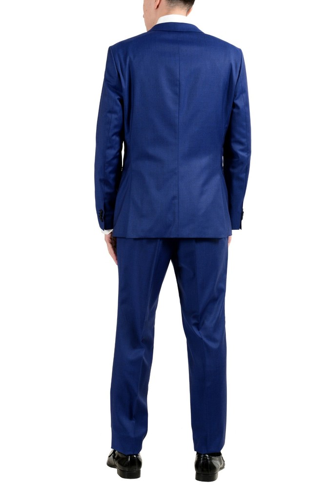 Hugo Boss "Nestro3/Byte1" Men's 100% Wool Blue Two Button Suit