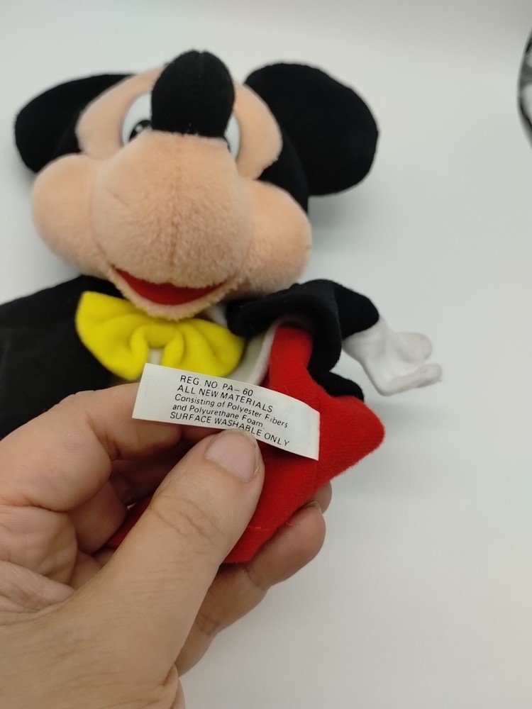 Mickey Mouse Hand Puppet Fabric 1993 Mattel Disney
