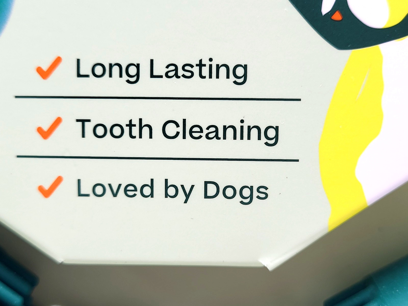 Woof Bite n' Brush Small Treat Holder Toothbrush Tough Non Toxic For Dogs 7"