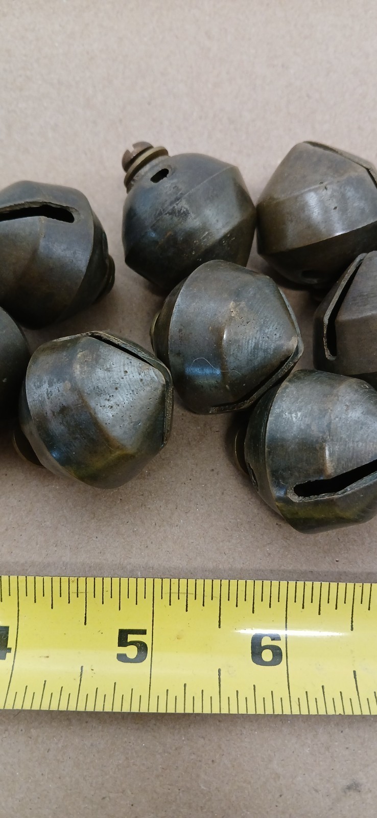 Lot of 19 Vintage Brass Sleigh Bells: Jingle Bells Christmas Decor Horse Harness