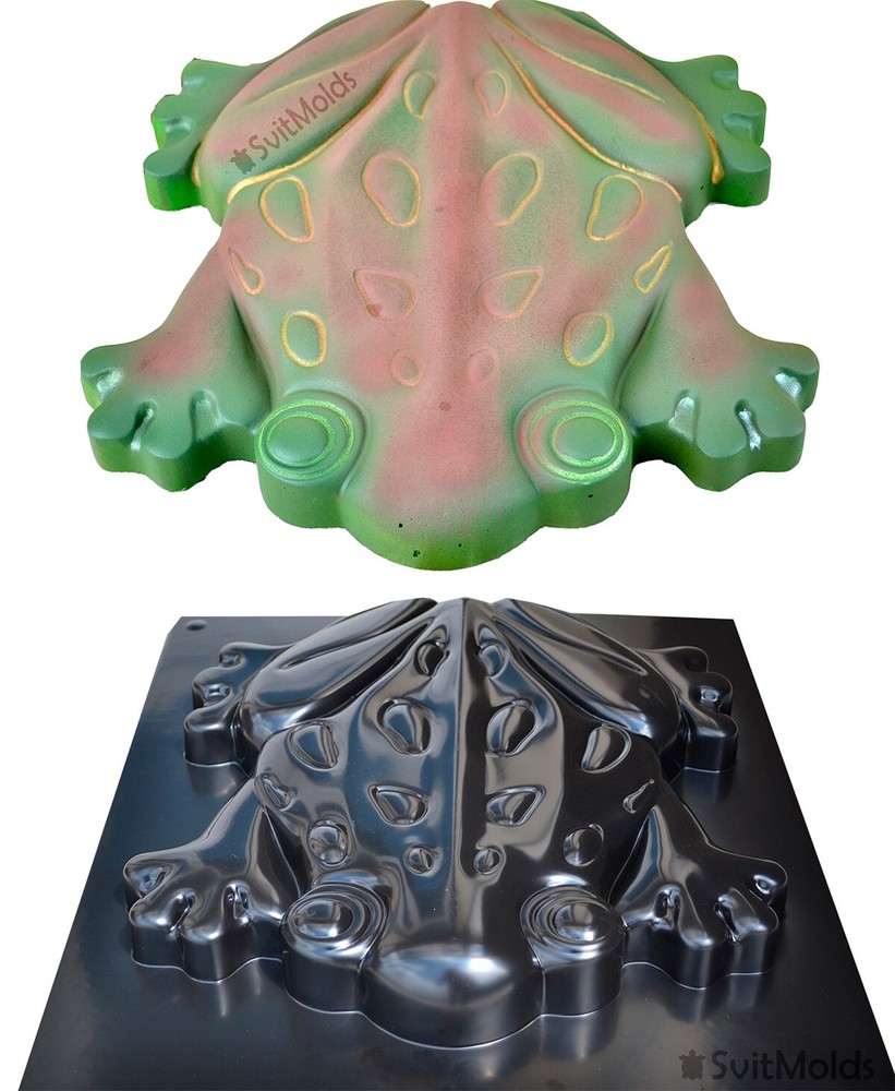 Concrete Mold DIY Frog Stepping Stone ABC Plastic Toad Decor Path Walkway