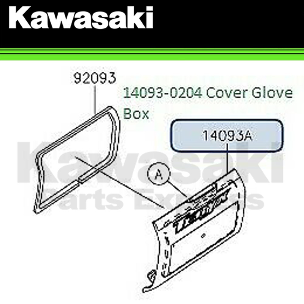 NEW 2016-2025 GENUINE KAWASAKI TERYX TERYX4 GLOVE BOX COVER 14093-0204