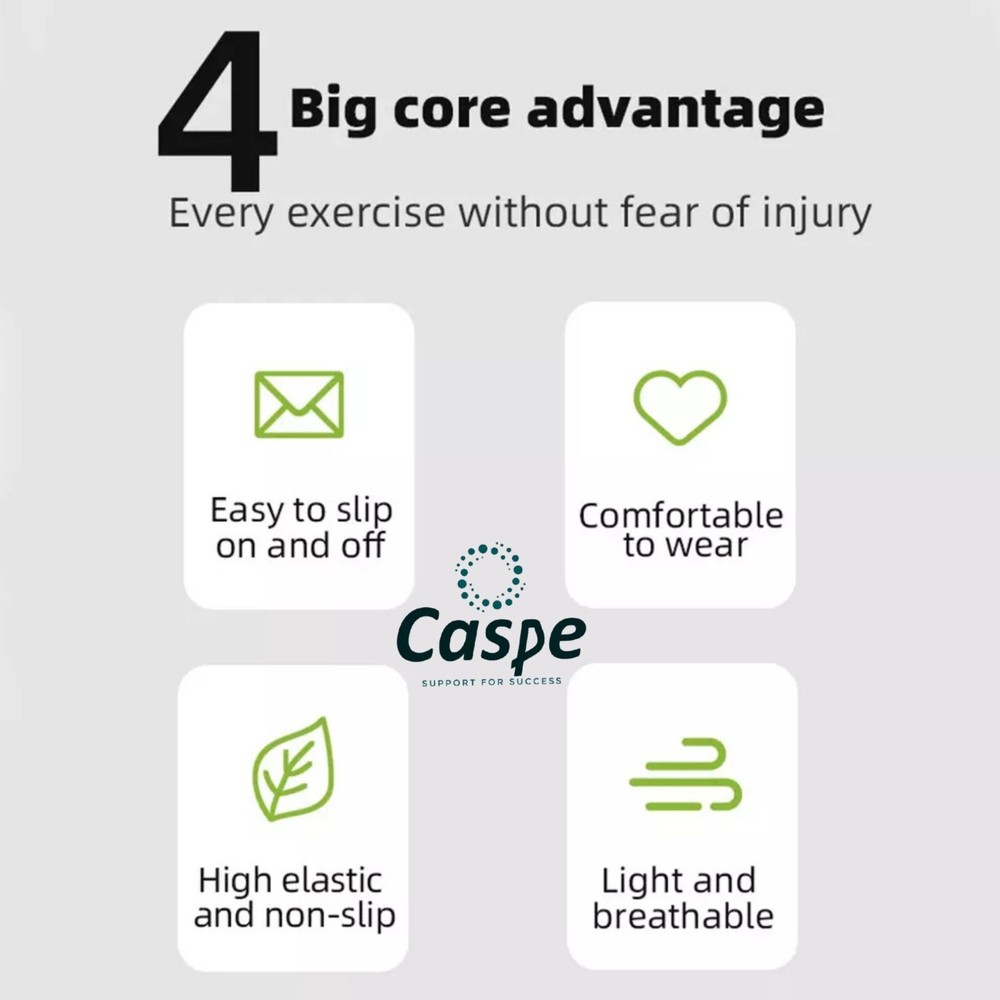 Caspe 2 Pack Full Leg Compression Sleeve with Strap Thigh Knee Calf Support