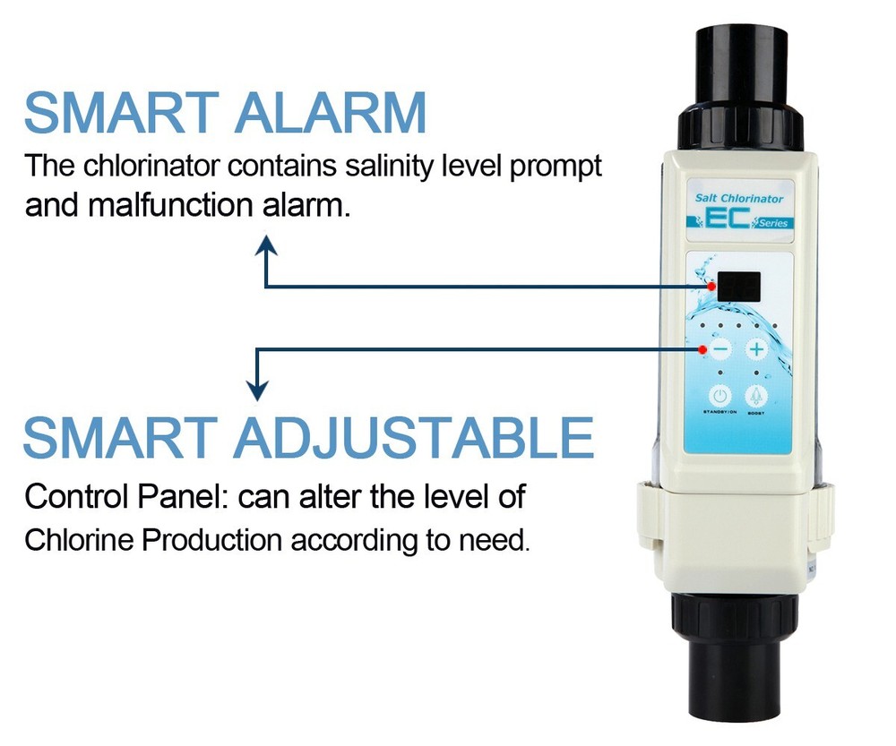 Salt Water Pool Chlorinator System Titanium Cell 26,000 Gals,Pool Salt Generator