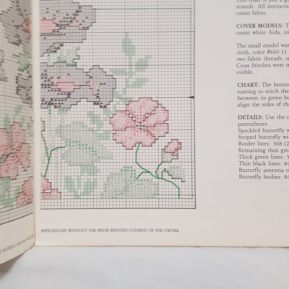 Meadow Flowers Counted Cross Stitch Pattern Leaflet Book 141 1988 Dimensions