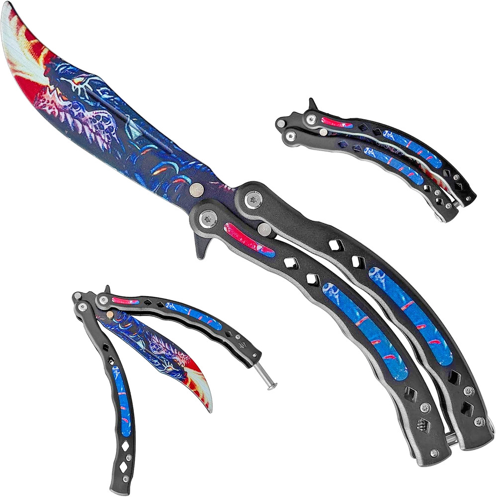 Butterfly Balisong Trainer – Non-Sharp Practice Tool – Desk Fidget for Skill