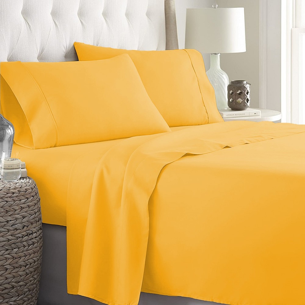 Soft Bedding  1000 - 1200 Thread Count Egyptian Cotton Gold Solid Select Item