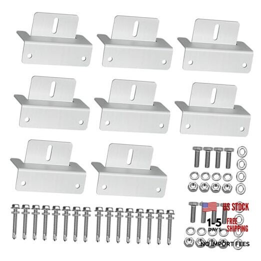8 Units Solar Panel Mounting Z Brackets 2 Pack Lightweight Aluminum Bracket