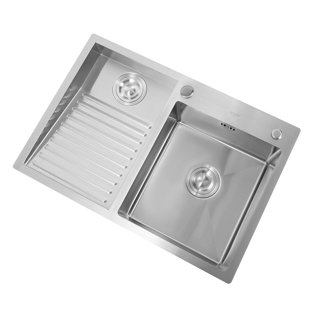 70cm x 48cm Laundry Sink Household Stainless Steel Rectangular Flush Mount Sink