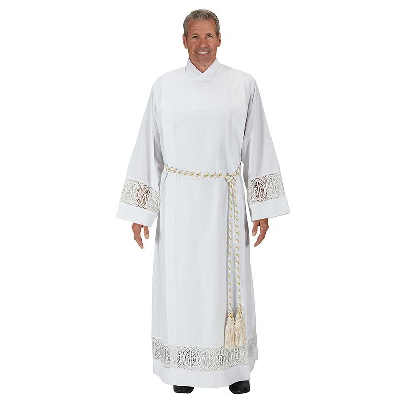 Large Alpha and Omega Lace Insert Wrap Alb Poly / Cotton