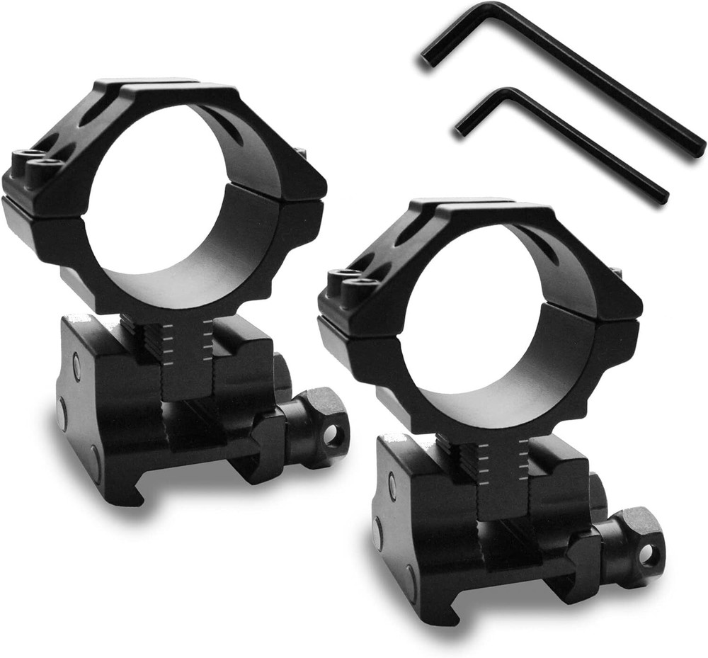 2Pcs Riser mount for 20mm Picatinny Rail Adjustable Height Scope Mount Rings