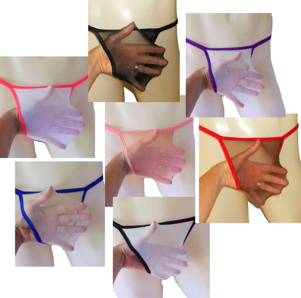 Mens G String CUSTOM Thong SEAMLESS Stretchy STOCKING Underwear  Back Choice