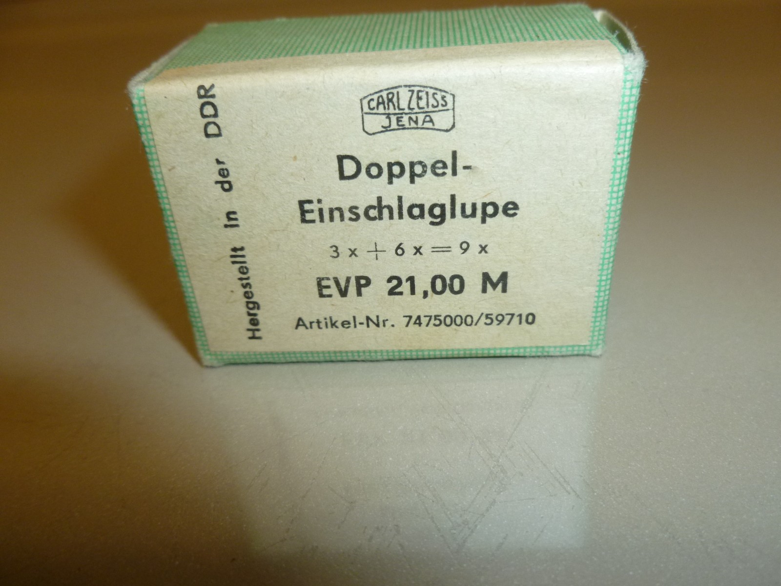 Vintage Carl ZIESS Jena 3x6x9 Jewelers Double Loupe magnifying NOS