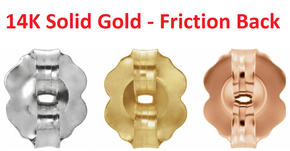Best 14k Solid Gold Earring Back Replacement Earring Back Butterfly Friction USA