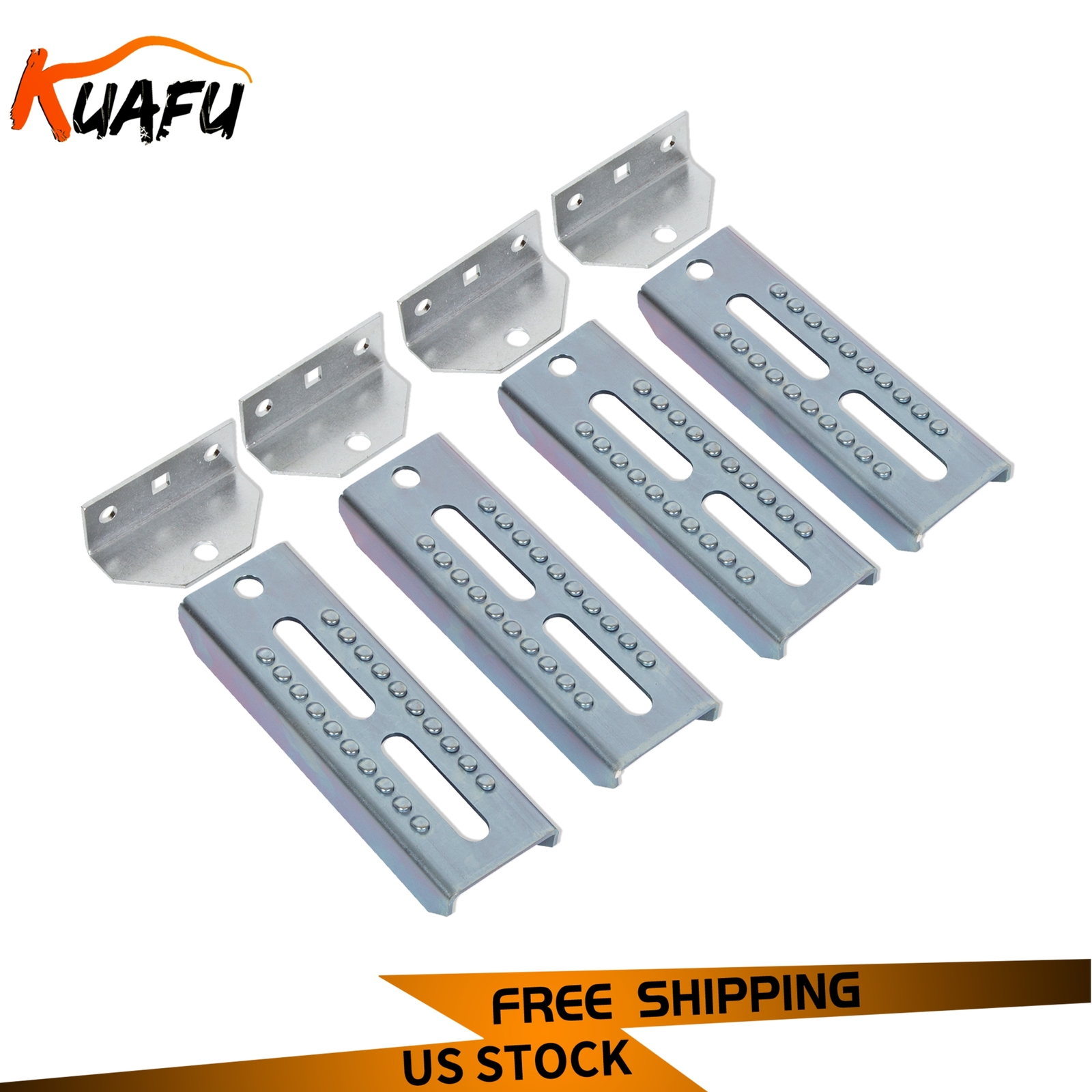 4PCS 8" Galvanized Swivel Top Bunk Bracket Kit for 2x4 Boat Trailer Crossmember