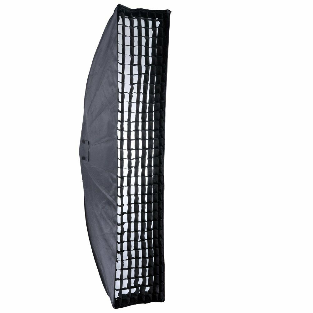 Godox 35x160cm Strip Softbox Bowens Mount + Grid + Light Stand for Studio Strobe