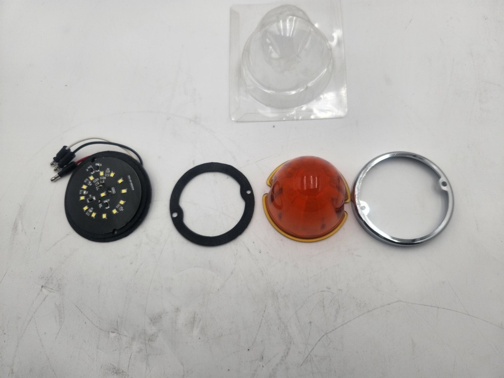 WATERMELON Amber Glass Surface mount LED 3 wire