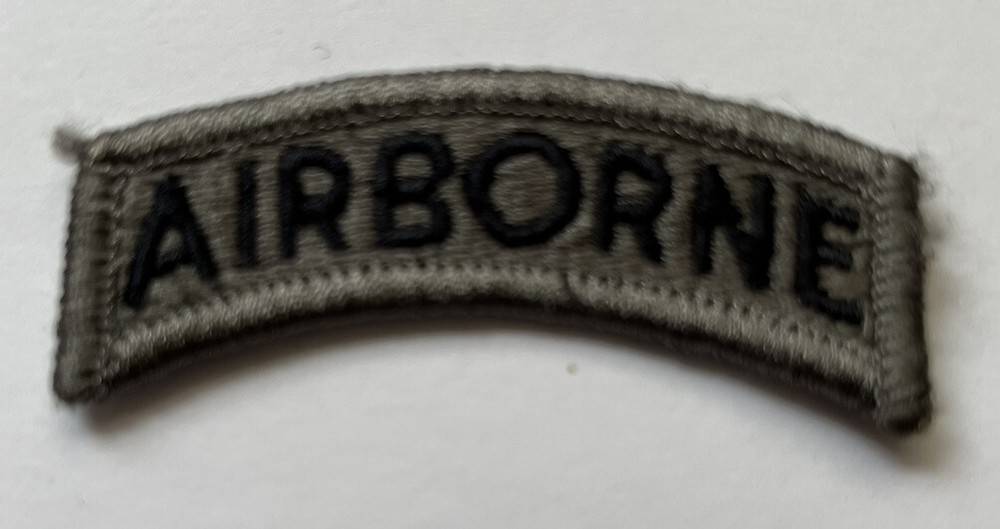 Gray Black 101st Airborne Division Tab Patch