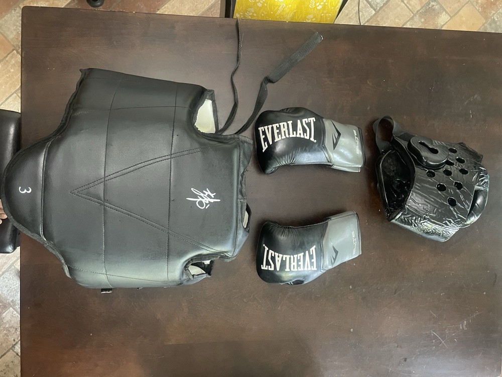 1. Boxing Protective Gear Set - Body Protector, Helmet & Gloves - Full Kit