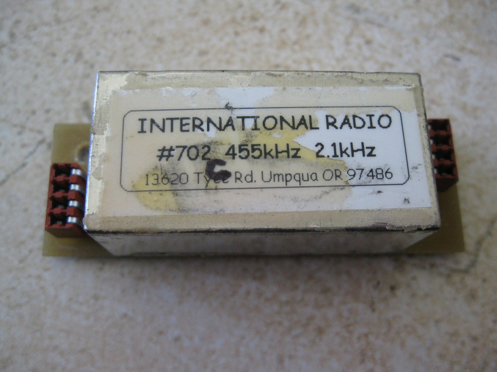 Inrad   702-C   2.1kHz SSB filter  (455Khz center frequency) working fine