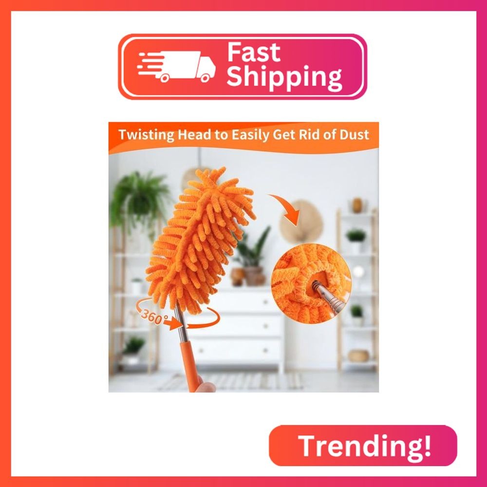 TIMIVO Mini Duster for Cleaning, 360° Bendable Hand Dusters with Extension Pole,