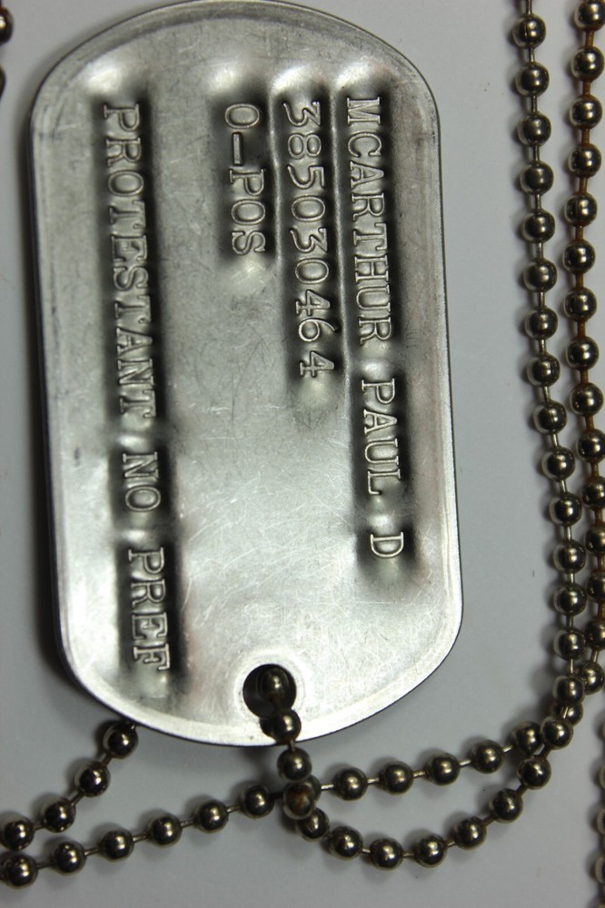 World War II US Army Soldiers Dog Tags Separate SMALL Beaded Chains