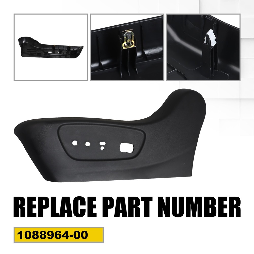 Front Left Outer Seat Trim Panel Black for 2014-2020 Nissan Rogue 87380-4BB3A