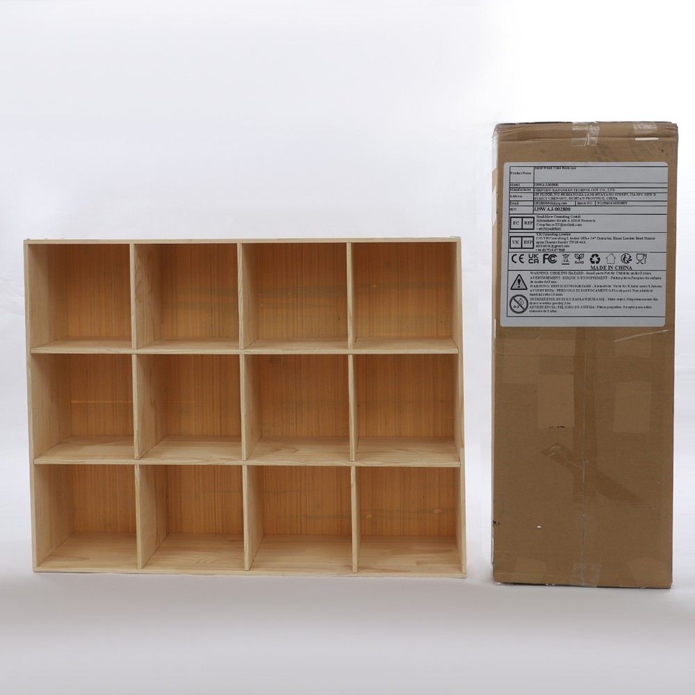 3 Tiers Storage Cabinet Rectangular 12-Cube Storage Shelf Bookcase 120cm