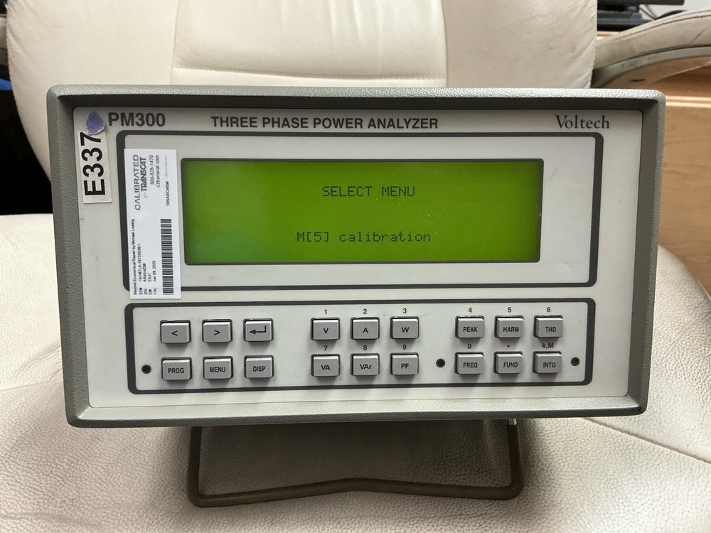 VOLTECH PM300 THREE PHASE POWER METER ANALYZER Tested As Pictured