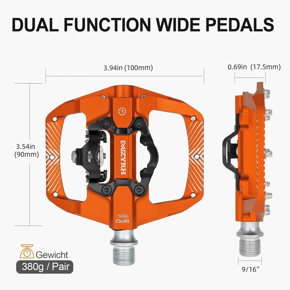 MZYRH Pedal,MTB Mountain Bike Pedals Compatible with Dual Function Sealed Cli...