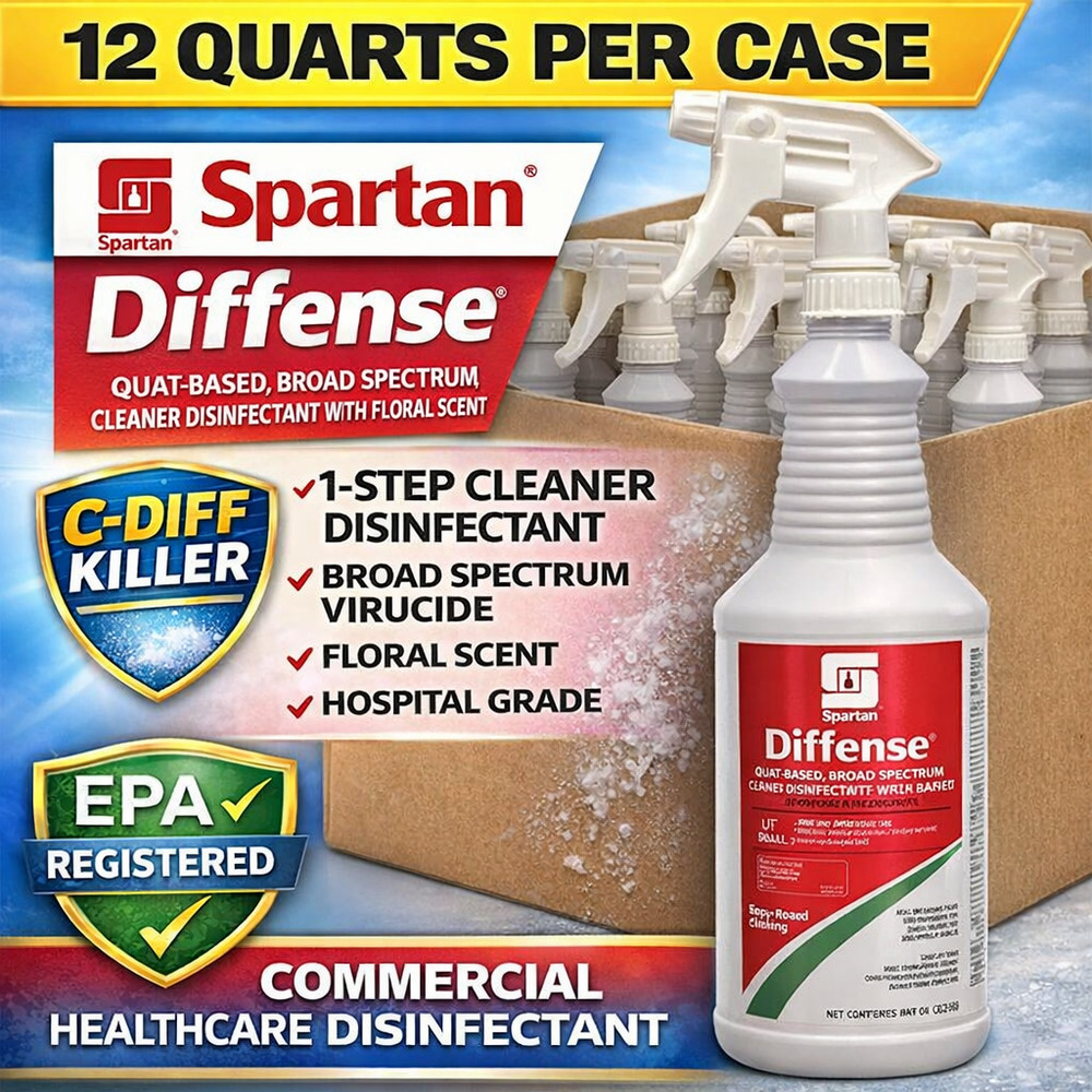 Spartan Diffense Disinfectant Cleaner Floral Qt 12/Case 102403